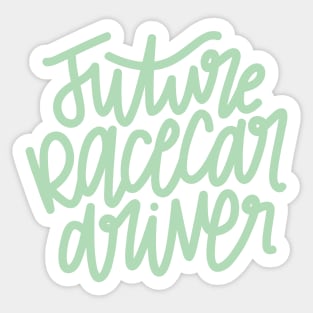 Future Racecar Driver - Mint Sticker